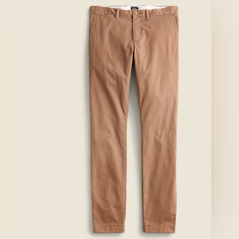 New! J. Crew stretch chino in River Brown size 33/32